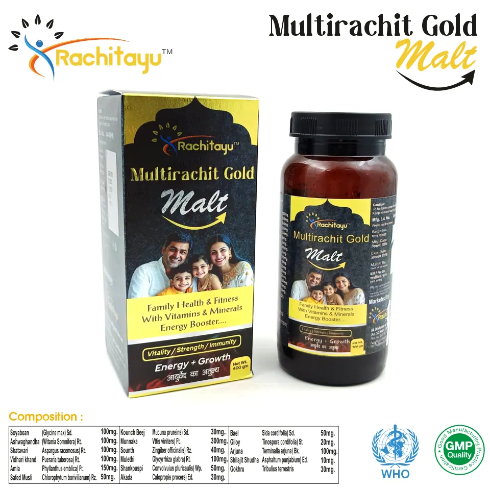 Herbal nutritional malt with ashwagandha shatavari safed musli